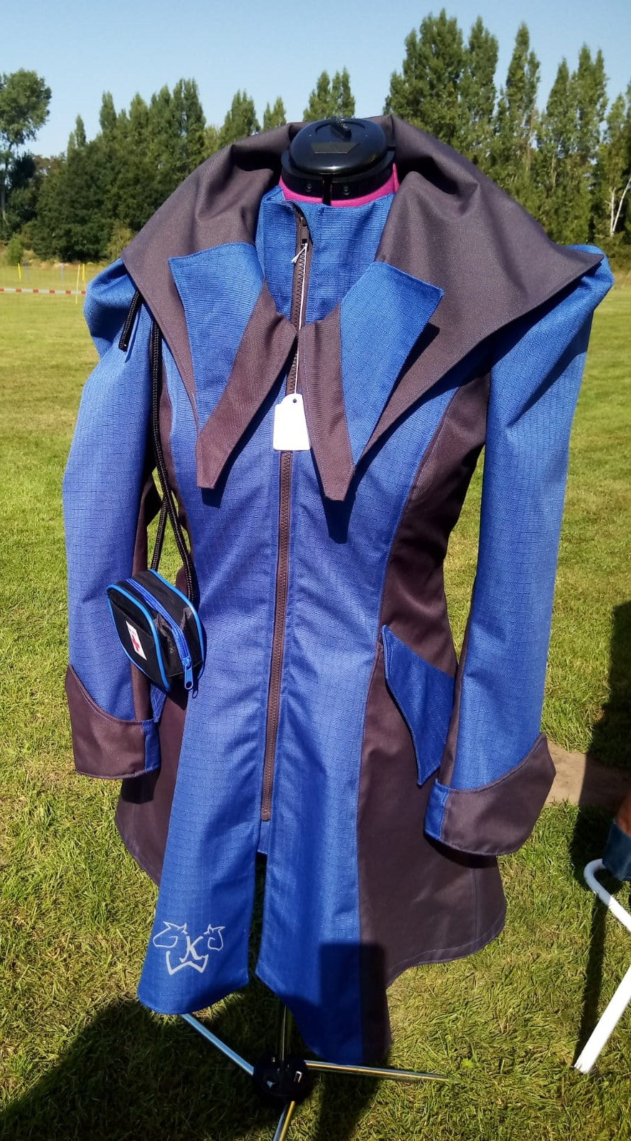 9 Wetterjacke, Regenjacke, Blau-Braun